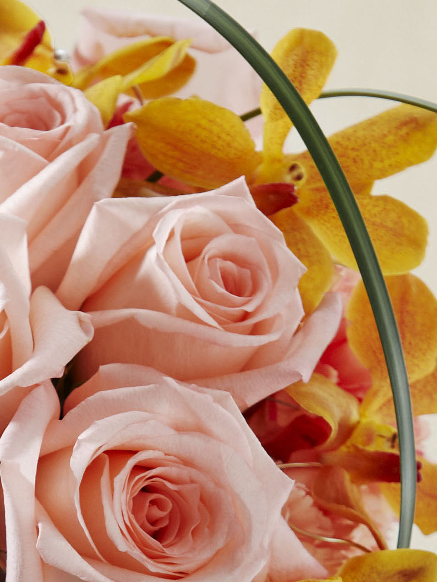 Peach Waterfall Bouquet-8779