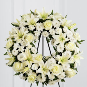 White Tribute Wreath
